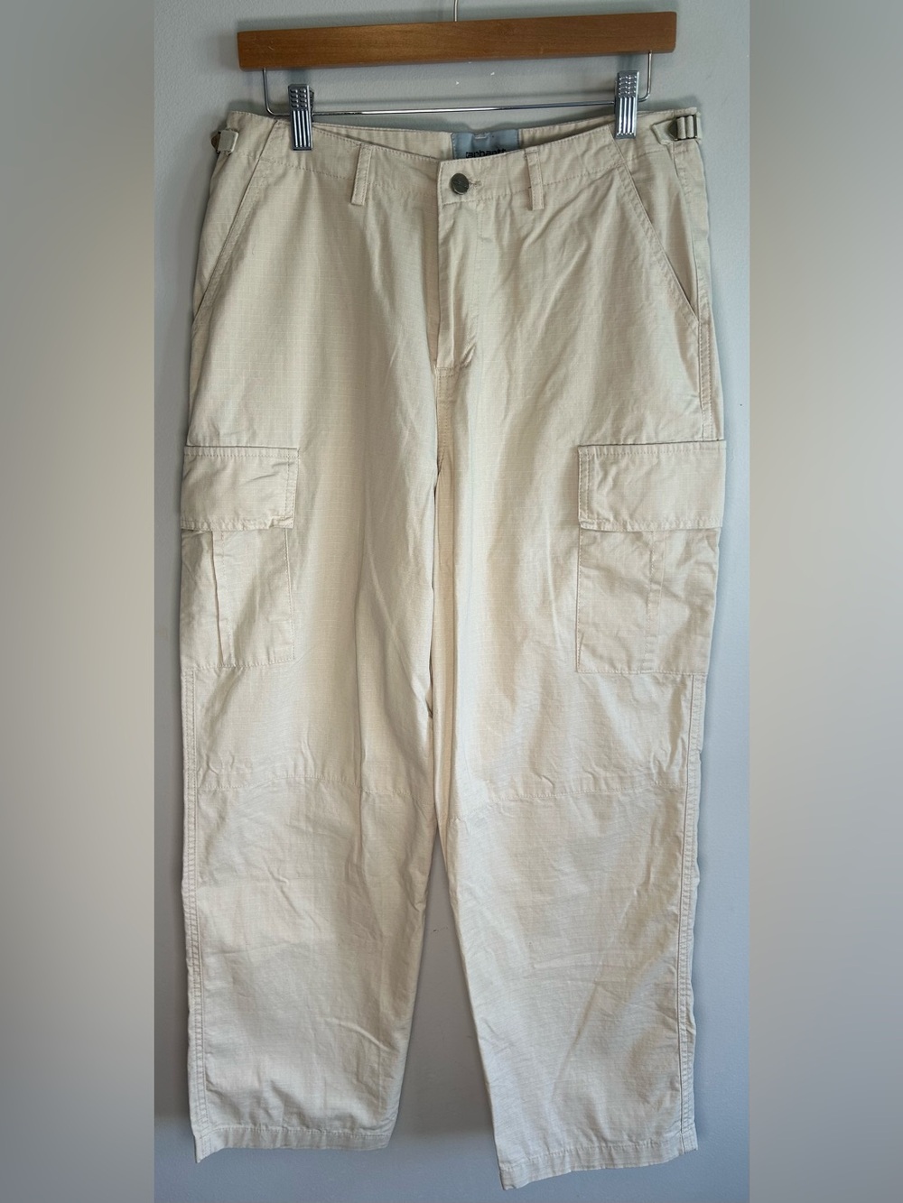 Carhartt Work in Progress Baggy Cargo Chino Pants Womens L Ribbed Canvas NWOT